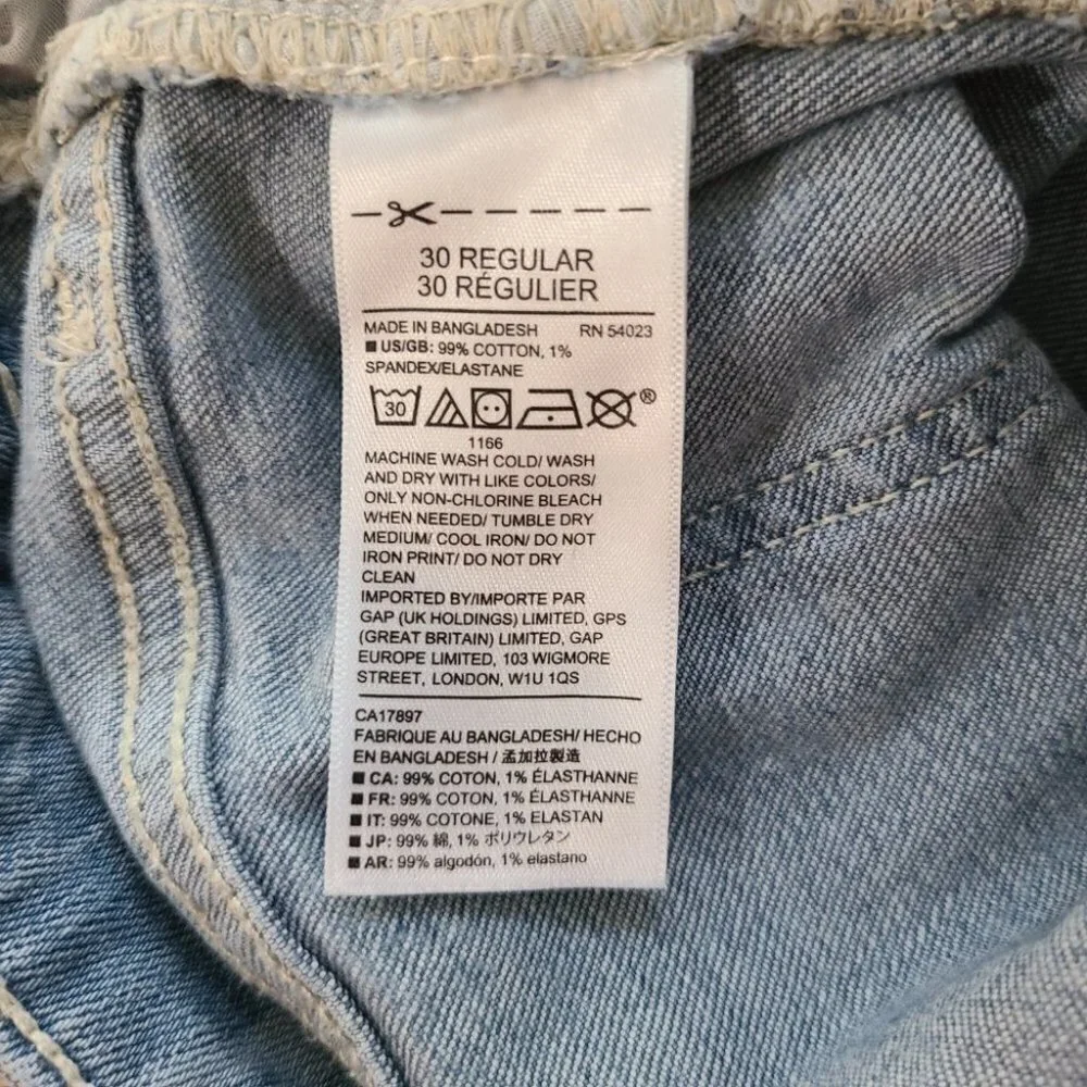 Gap Denim Jeans Distressed Floral Size 30 Regular Girlfriend